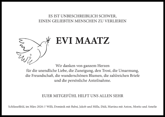 Anzeige von Evi Maatz von MGO