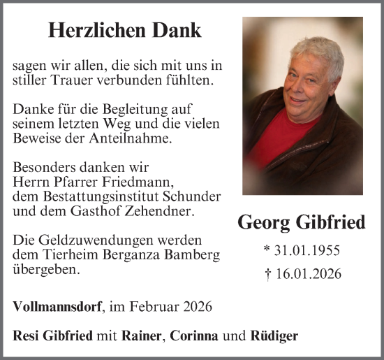 Anzeige von Georg Gibfried von MGO