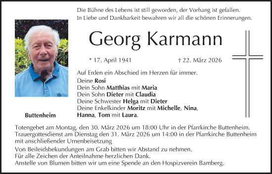 Anzeige von Georg Karmann von MGO