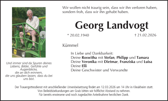 Anzeige von Georg Landvogt von MGO
