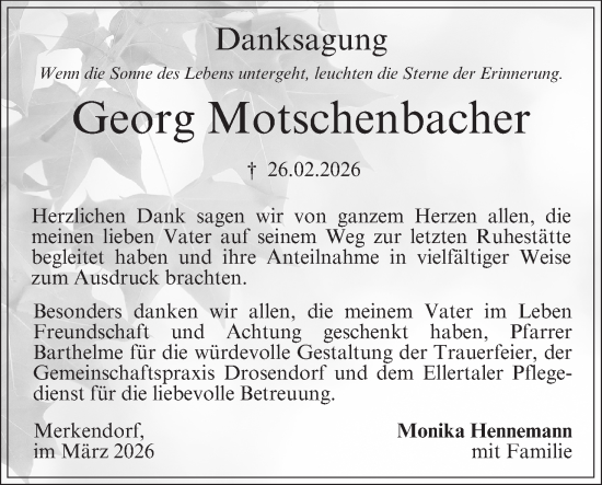 Anzeige von Georg Motschenbacher von MGO