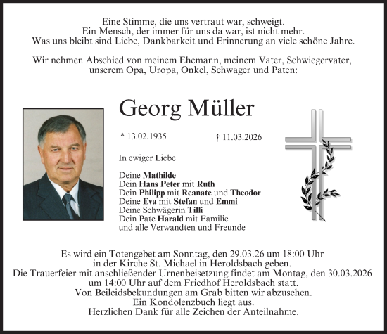 Anzeige von Georg Müller von MGO