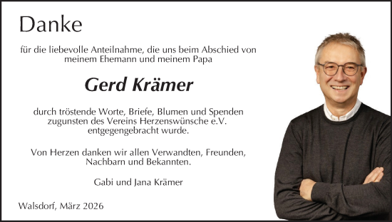 Anzeige von Gerd Krämer von MGO