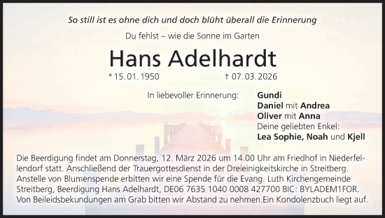 Anzeige von Hans Adelhardt von MGO