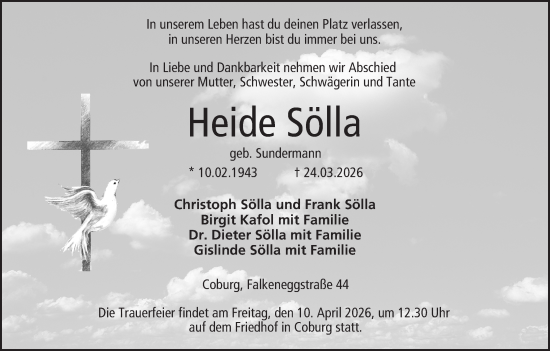 Anzeige von Heide Sölla von MGO