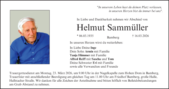Anzeige von Helmut Sammüller von MGO