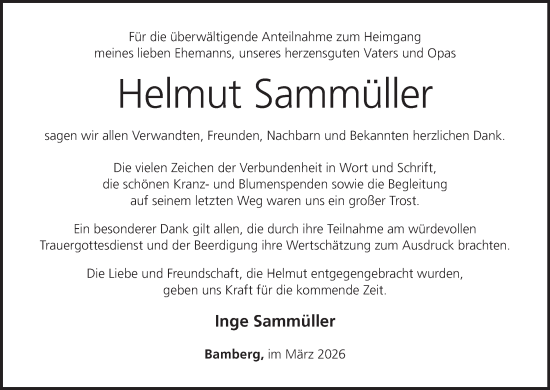 Anzeige von Helmut Sammüller von MGO