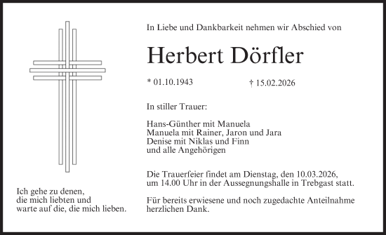 Anzeige von Herbert Dörfler von MGO
