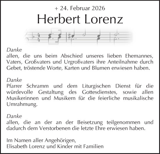 Anzeige von Herbert Lorenz von MGO