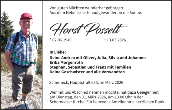 Anzeige von Horst Posselt von MGO