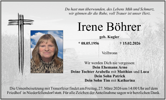 Anzeige von Irene Böhrer von MGO