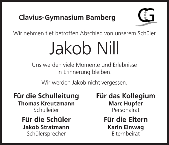 Anzeige von Jakob Nill von MGO
