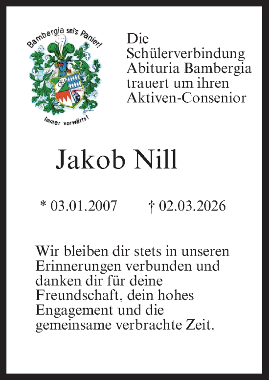 Anzeige von Jakob Nill von MGO