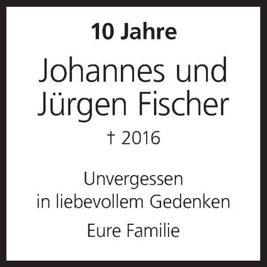 Anzeige von Johannes   Fischer von MGO