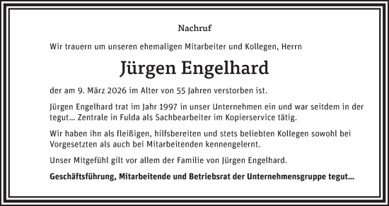 Anzeige von Jürgen Engelhard von MGO