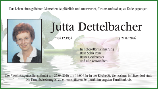 Anzeige von Jutta Dettelbacher von MGO