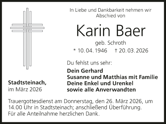 Anzeige von Karin Baer von MGO