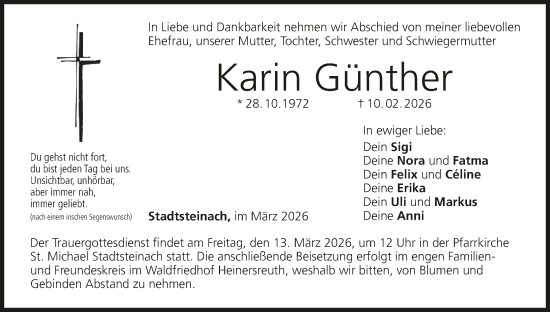 Anzeige von Karin Günther von MGO