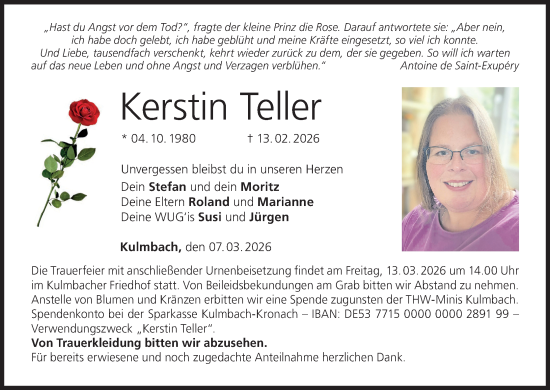 Anzeige von Kerstin Teller von MGO