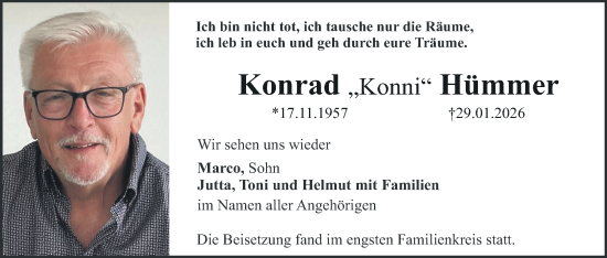 Anzeige von Konrad Hümmer von MGO