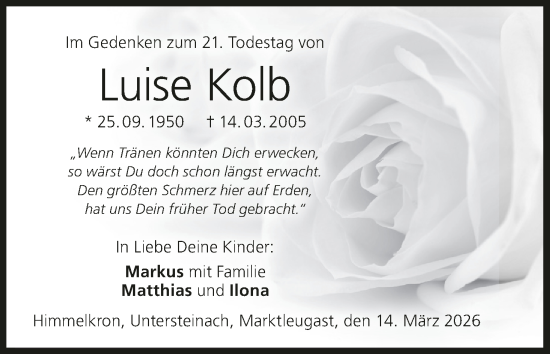 Anzeige von Luise Kolb von MGO