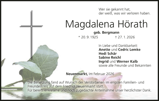 Anzeige von Magdalena Hörath von MGO