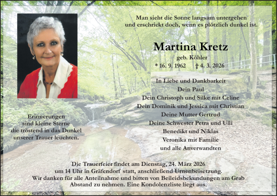 Anzeige von Martina Kretz von MGO