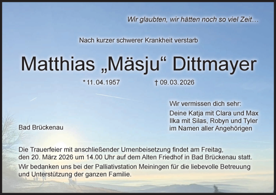 Anzeige von Matthias Dittmayer von MGO