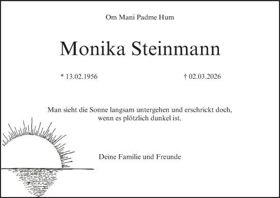 Anzeige von Monika Steinmann von MGO