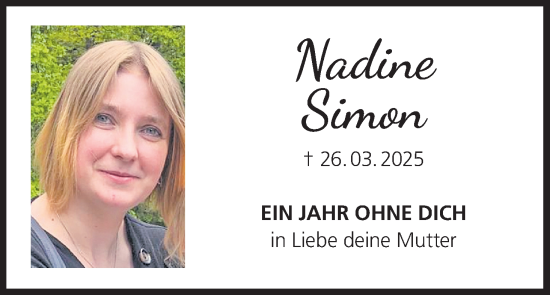 Anzeige von Nadine Simon von MGO