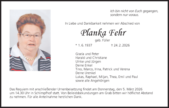 Anzeige von Planka Fehr von MGO