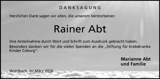 Anzeige von Rainer Abt von MGO