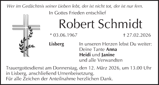 Anzeige von Robert Schmidt von MGO