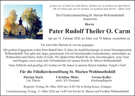 Anzeige von Rudolf Theiler von MGO