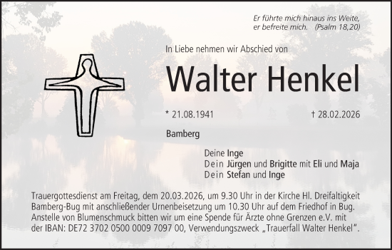 Anzeige von Walter Henkel von MGO
