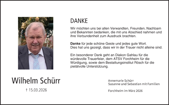 Anzeige von Wilhelm Schürr von MGO