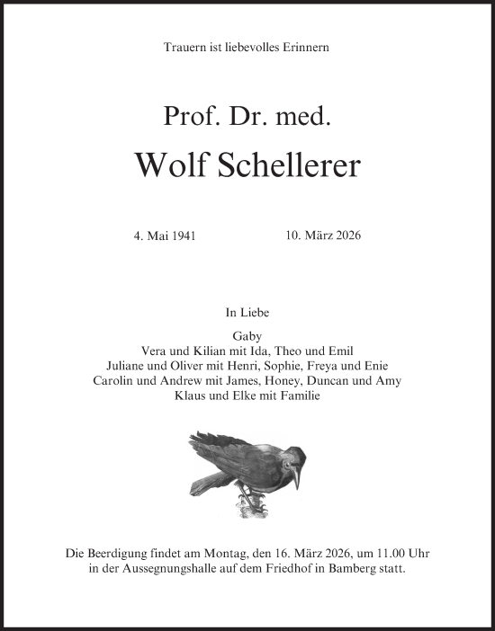Anzeige von Wolf Schellerer von MGO