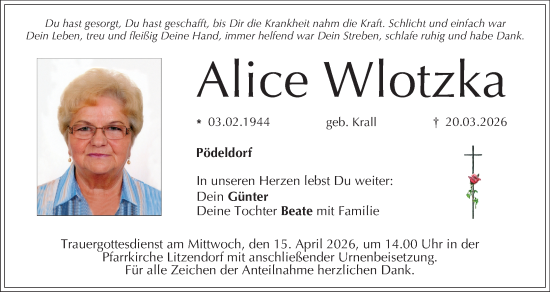 Anzeige von Alice Wlotzka von MGO