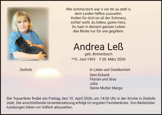 Anzeige von Andrea Leß von MGO