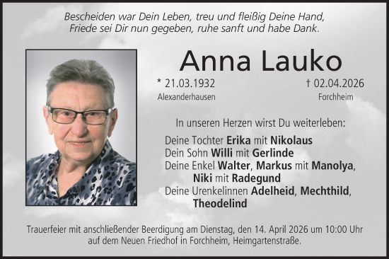 Anzeige von Anna Lauko von MGO