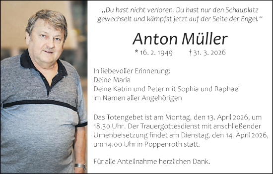 Anzeige von Anton Müller von MGO
