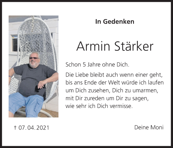 Anzeige von Armin Stärker von MGO
