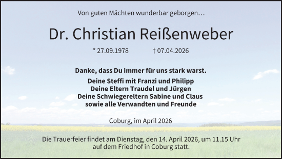 Anzeige von Christian Reißenweber von MGO