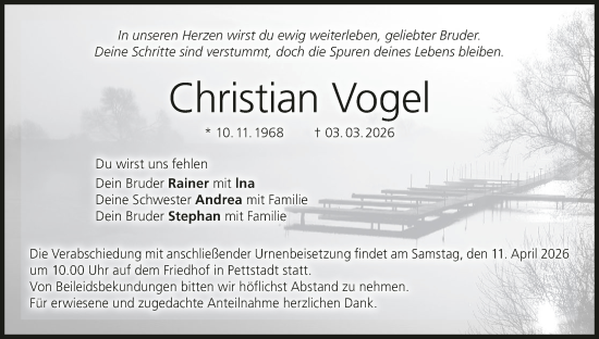 Anzeige von Christian Vogel von MGO