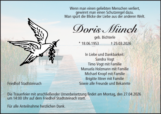Anzeige von Doris Münch von MGO