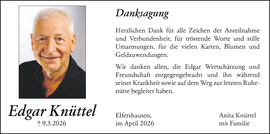 Anzeige von Edgar Knüttel von MGO