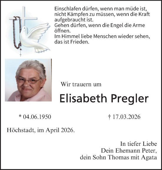 Anzeige von Elisabeth Pregler von MGO