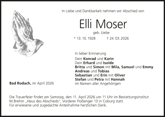 Anzeige von Elli Moser von MGO