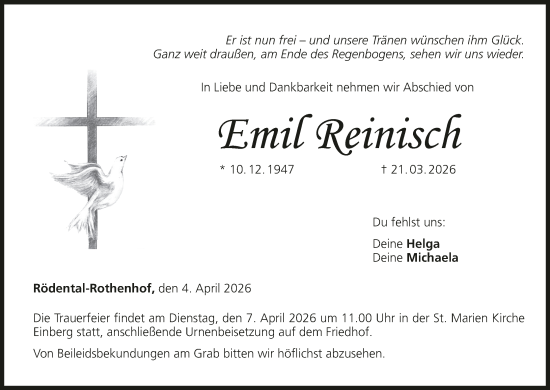 Anzeige von Emil Reinisch von MGO