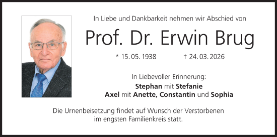 Anzeige von Erwin Brug von MGO